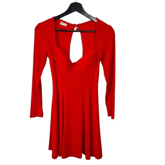 fit and flare dress with built in bra Women's Boat Neck Mini Dress main image 0